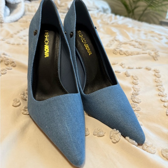 Denim Heels/Boots snap on - Picture 2 of 6